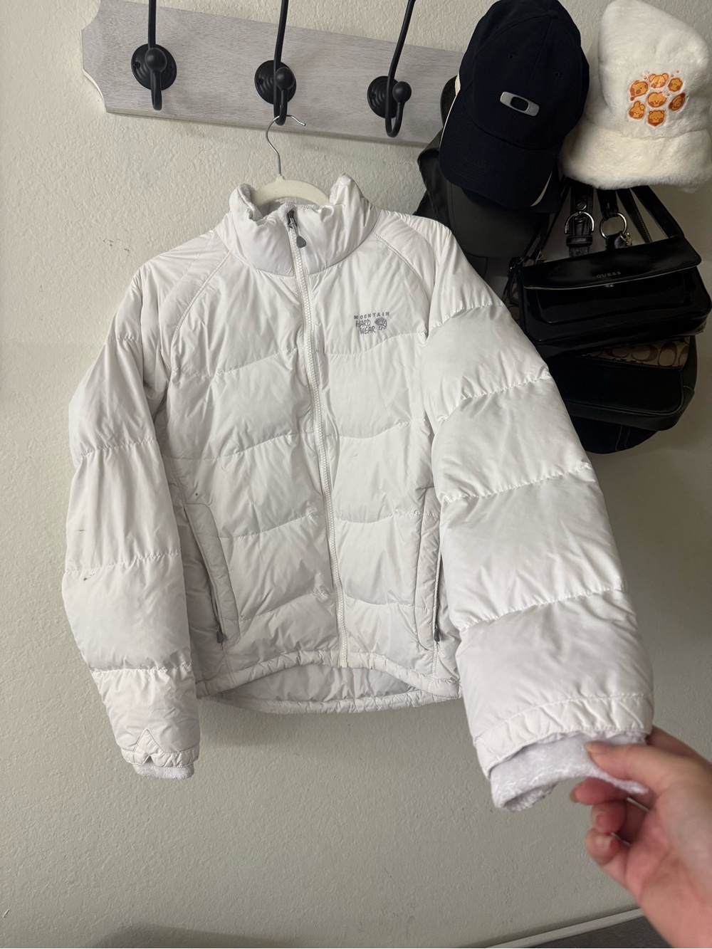 Mountain Hardwear White Puffy Down Jacket
